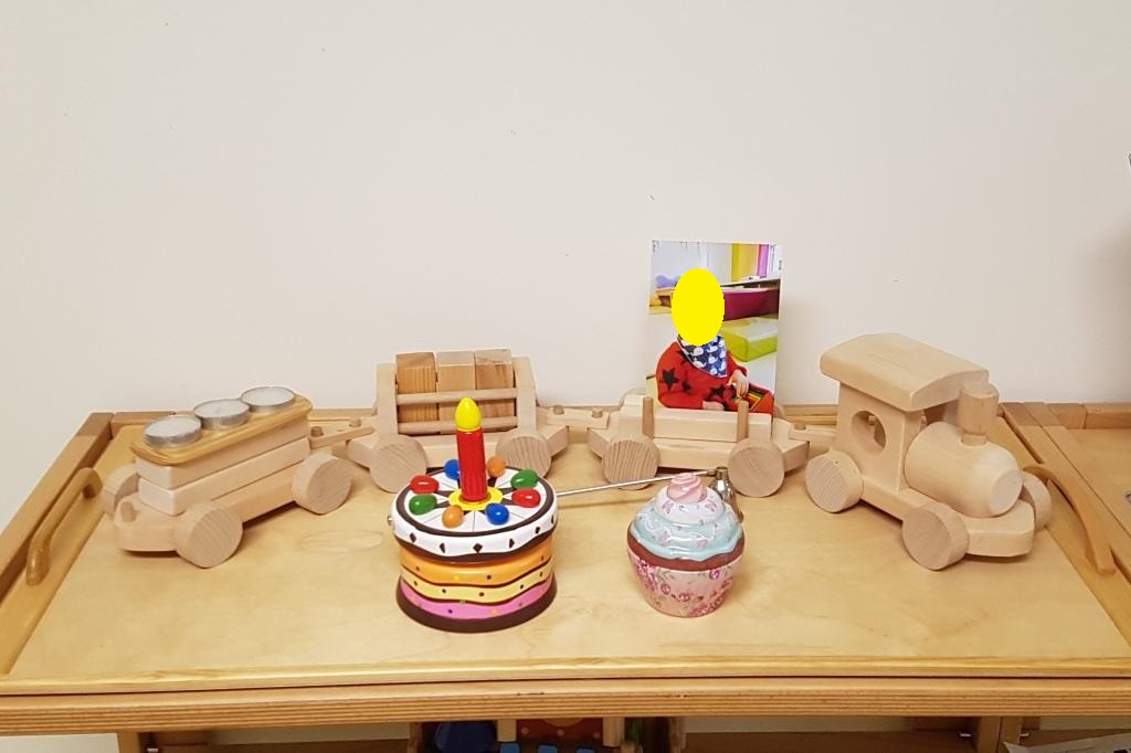 Die Geburstagsfeier in der Krippe