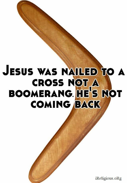 Funny Jesus Nailed Cross Not Boomerang Meme Picture