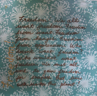 Cheryl Lynch Quilts: Writing On Fabric