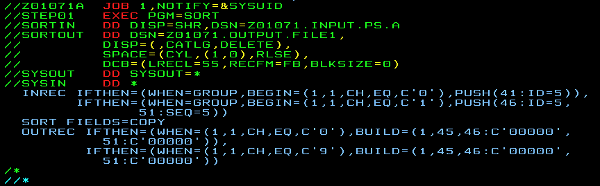 I am a Mainframer: How to exclude a group of records using IBM DFSORT?