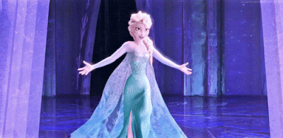 Gambar Animasi Bergerak Frozen Elsa Putri Cantik di Istana Salju