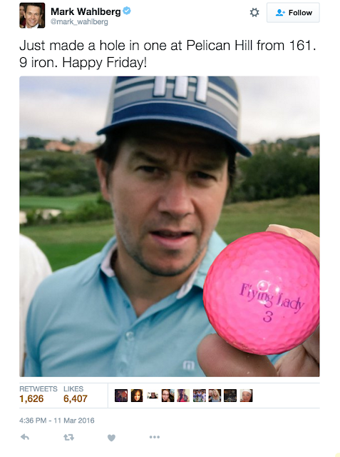Mark Wahlberg hole in one golf ball Rory McIlroy