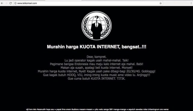 pesan peretas kepada telkomsel pesan peretas kepada telkomsel
