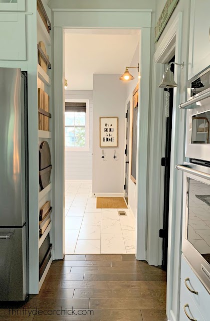 kitchen and mud room transition