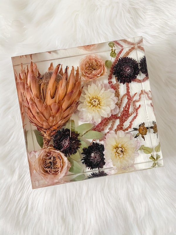 Real Flower Resin Art Blocks and Accessories by
