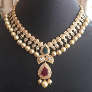 Latest long Necklace Designs, Best long necklace Designs, Gold long necklace, latest gold long necklace designs, long necklace pearl, wholesale long necklace, one gram gold long necklace, long chains gold, gold plated necklace set