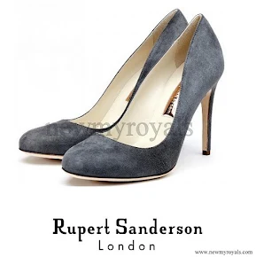 Kate Middleton style Rupert Sanderson Grey Suede High Heel Pumps