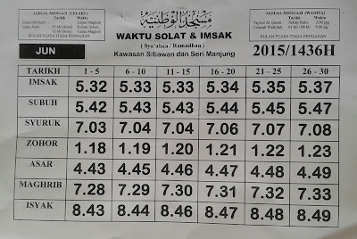 JOM Ngaji Wahai Warga Manjung...!!: Jadual Waktu Solat Daerah Manjung