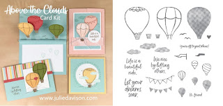 Stampin' Up! Above the Clouds Card Kit  ~ 2019-2020 Annual Catalog ~ Stamp of the Month Club Card Kit ~ www.juliedavison.com