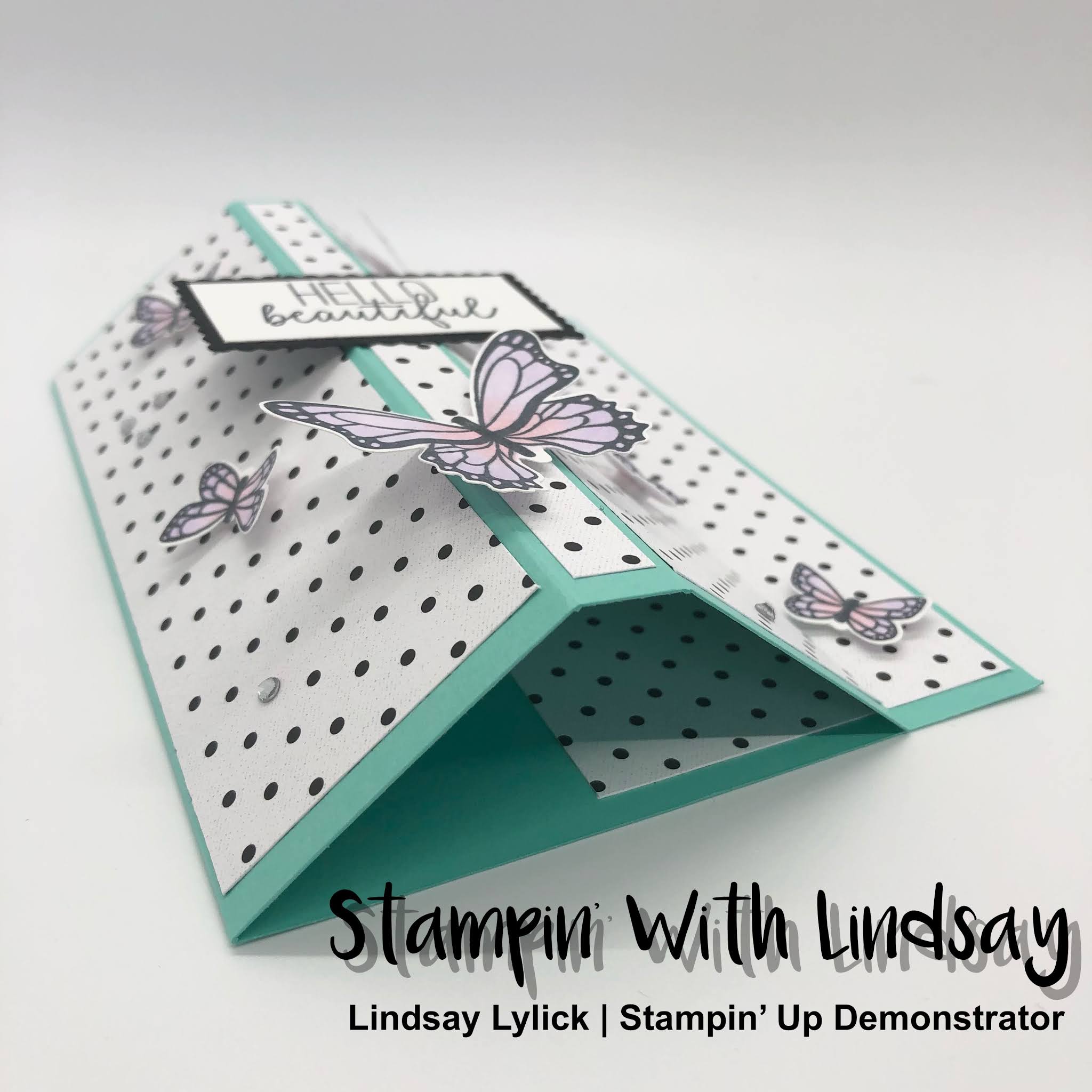 Stampin' with Lindsay FancyFold Friday Butterfly Gala Tent Card