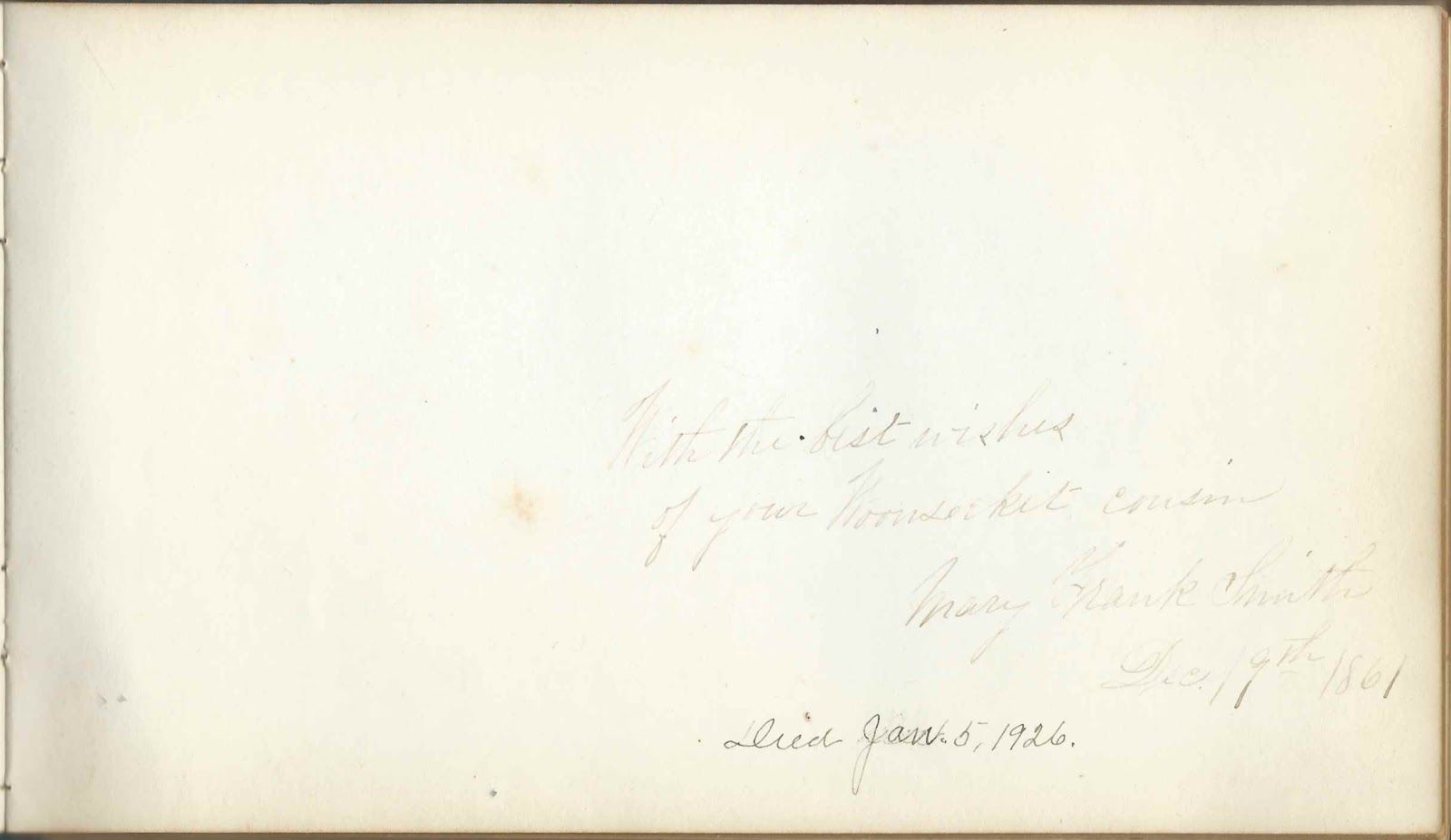 Heirlooms Reunited: 1861+ Autograph Album of Aravesta Hawes Pillsbury ...