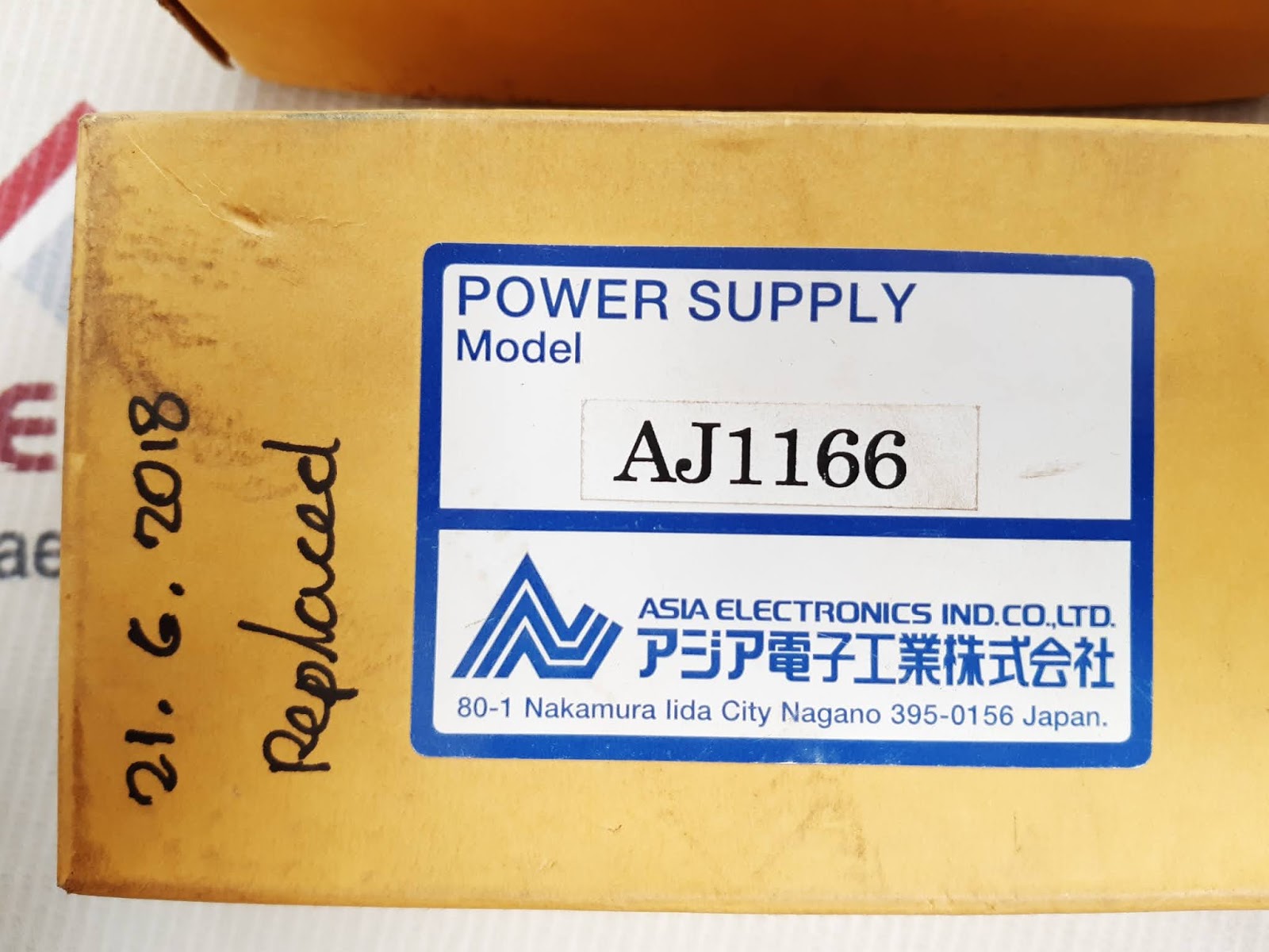 ASIA ELECTRONICS AJ1166 POWER SUPPLY - Aeliya Marine