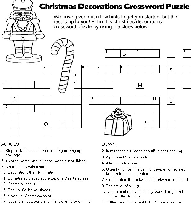Free Christmas Crosswords With Answers Bpbhmh Onlinenewyear Site