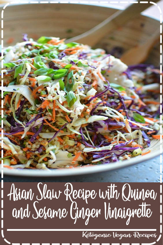 Asian Slaw Recipe with Quinoa and Sesame Ginger Vinaigrette - Summer ...