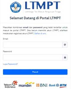 Alur registrasi dan verifikasi akun LTMPT 2021