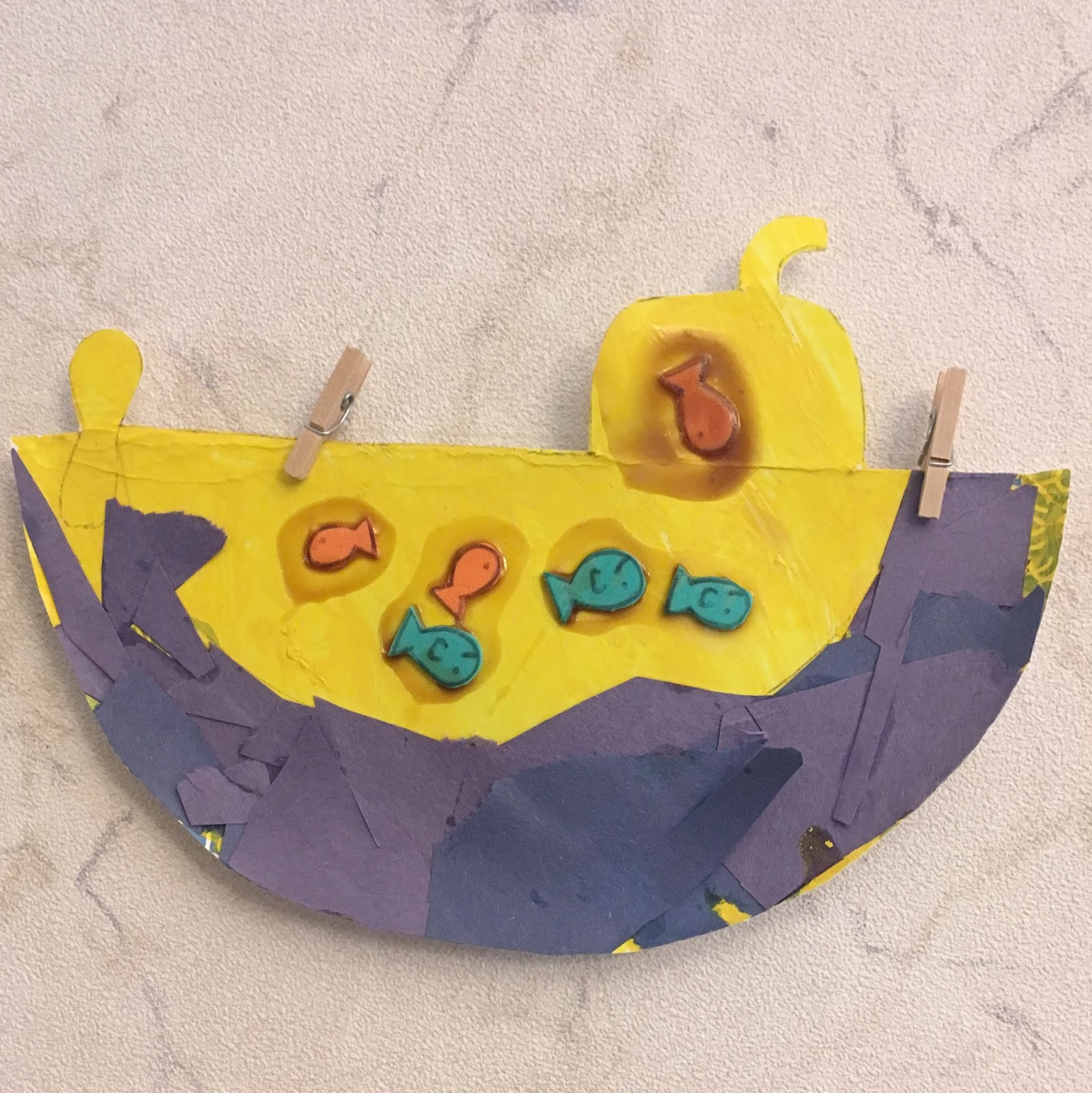 What I Live For Kids Craft Paper Plate Submarine