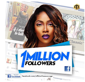 tiwa savage hit 1 million followers