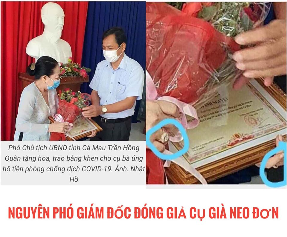 Nguyên phó giám đốc đóng giả cụ già neo đơn?