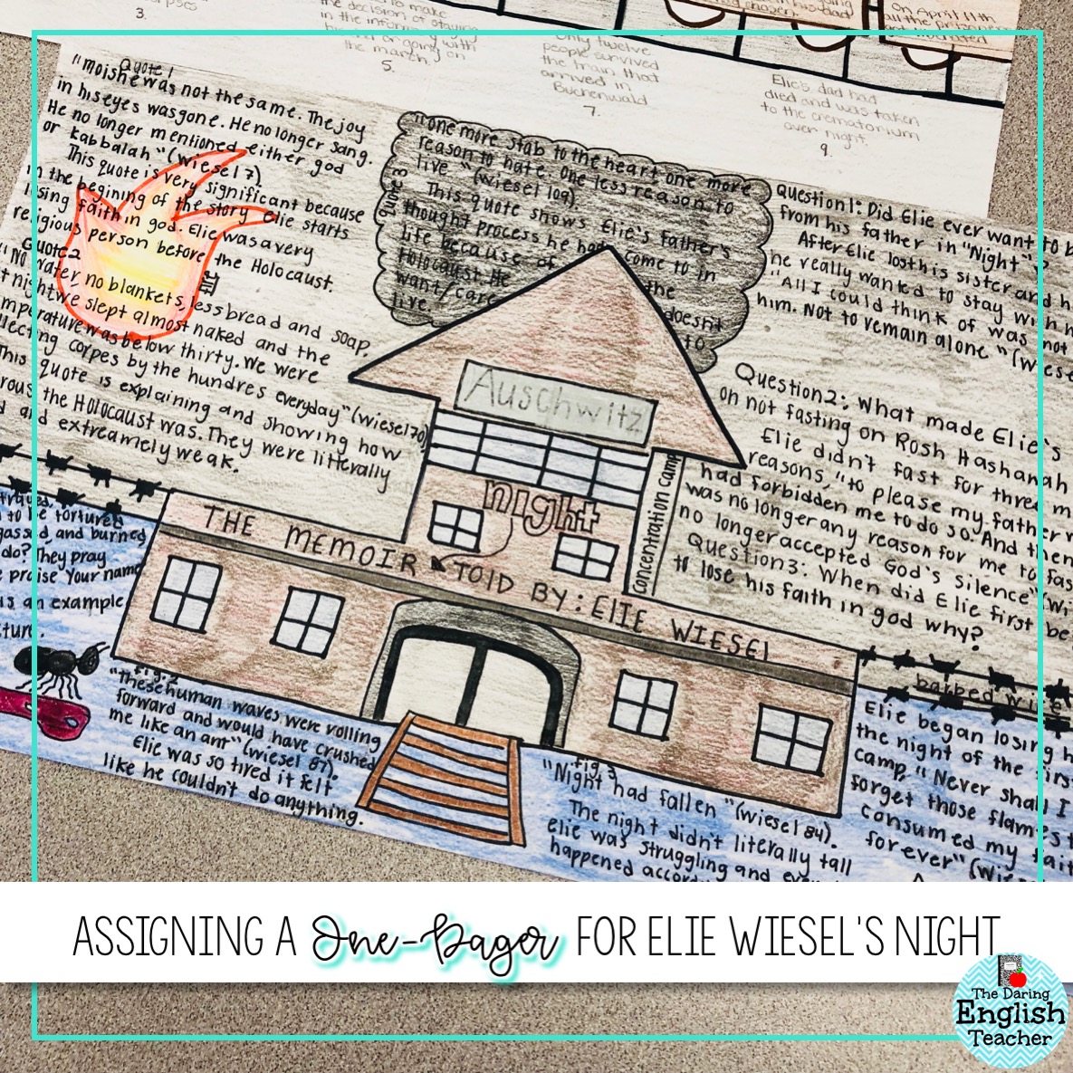 Assigning a One-Pager as a Culminating Project | The Daring English Teacher