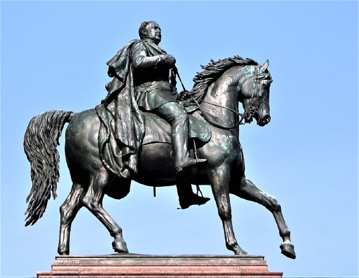 Flares into Darkness Equestrian statues