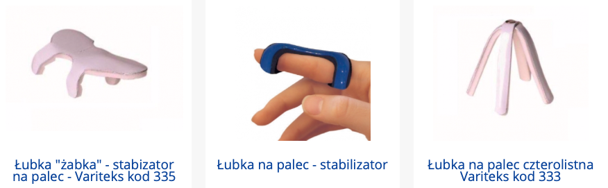 Orteza palca ręki stabilizator medyczny