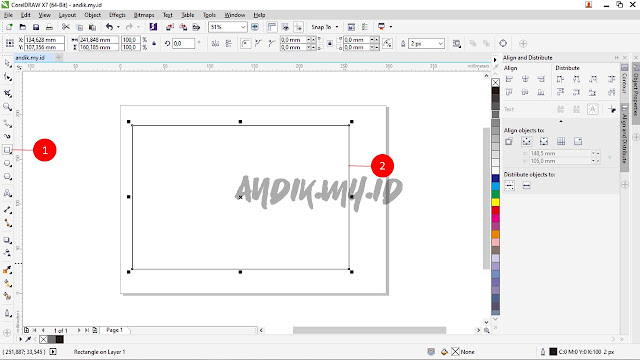 corel draw, tutorial corel draw, membuat efek gradasi, gradient, gradasi warna