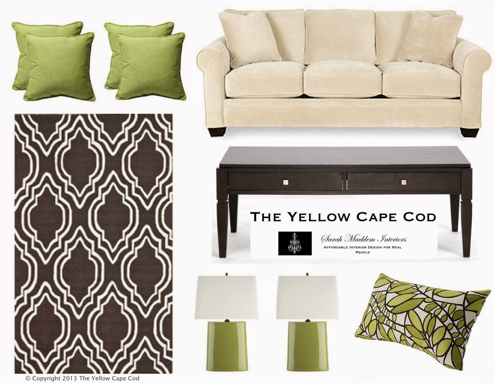 The Yellow Cape Cod: Before/After Sunroom Lounge~A Design Board Comes ...