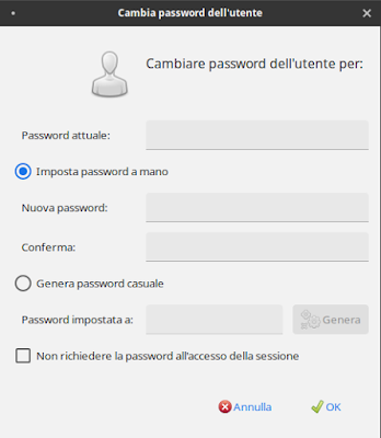 Cambiare Password su Ubuntu Studio