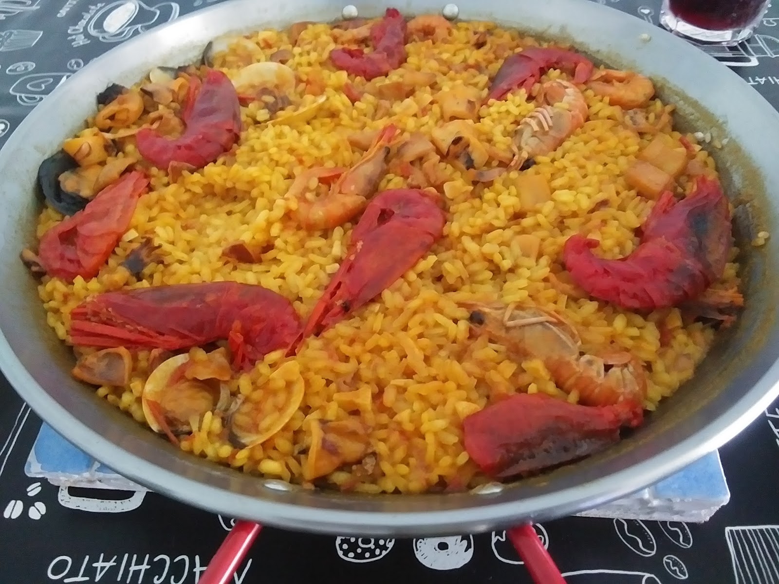 Paella de marisco para 2 (muy fácil)