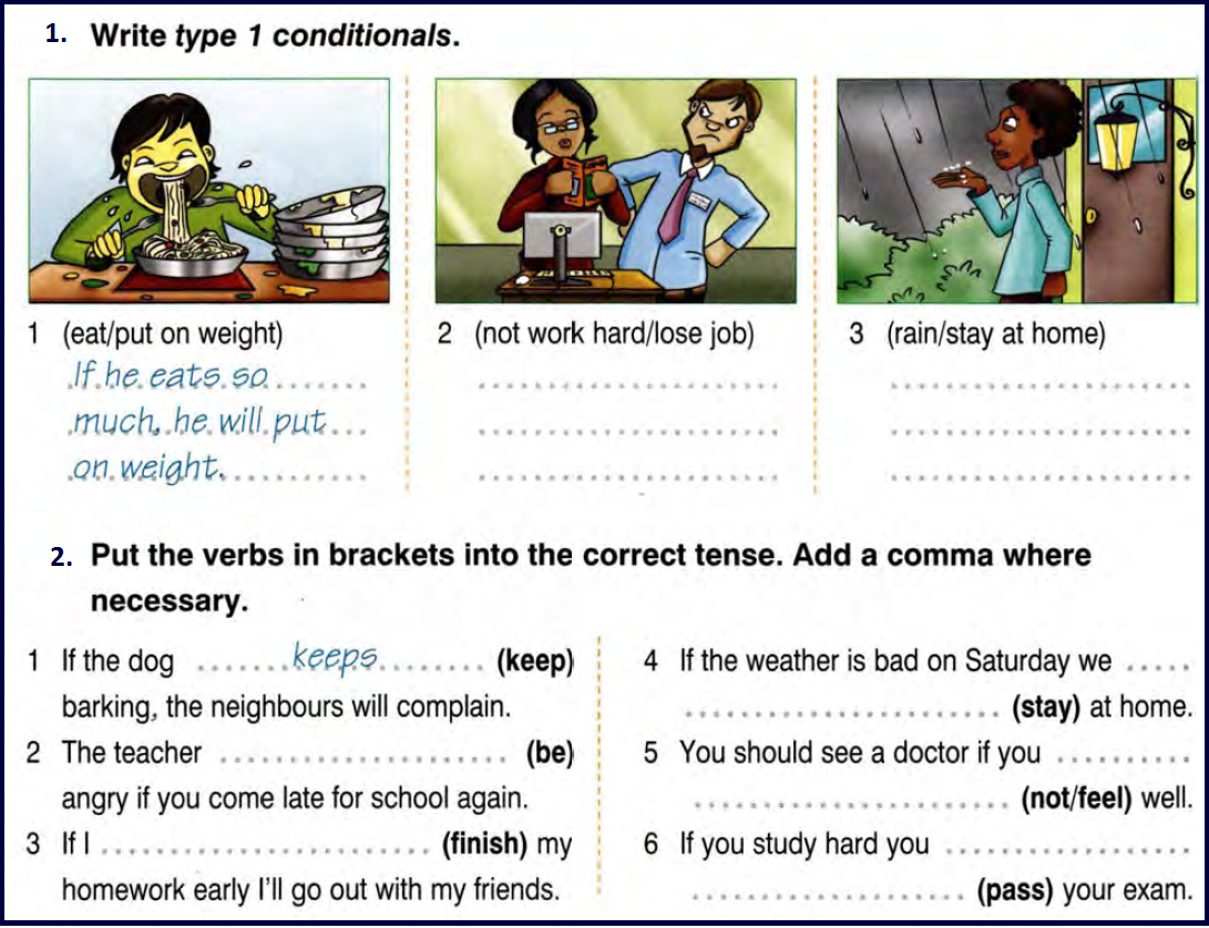 If you don t study. Write Type 0 1 2 or 3 conditionals then write the Types of conditionals. Write Type 1 conditionals ответы. Write Type 1 conditionals eat/put on Weight. Conditionals интерактивные шаблоны.