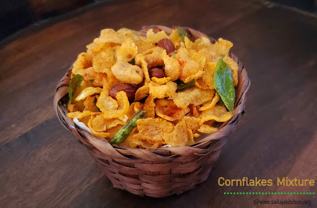 images of Cornflakes Mixture / Cornflakes Chivda /  Cornflakes Namkeen - Quick Snack Recipe