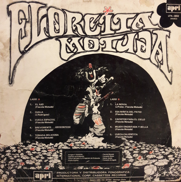 Discoteca Nacional Chile Florcita Motuda. LPA3002. APRI. 1977. Chile