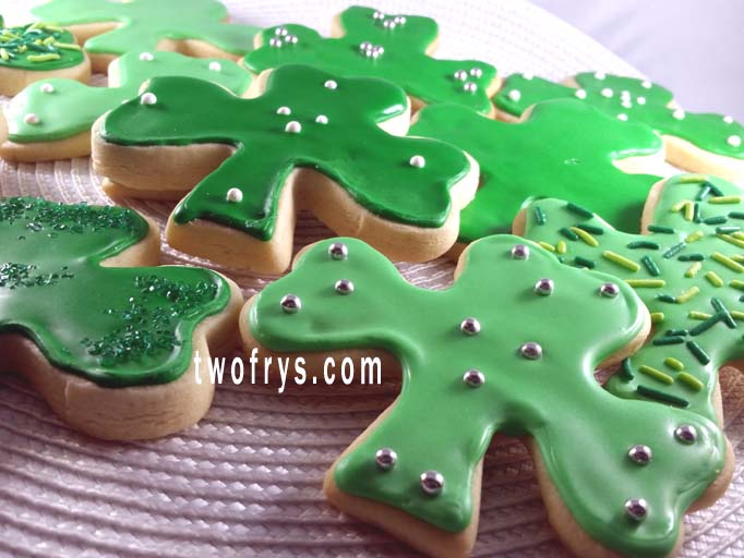 Two Frys Lime Shamrock Cookies