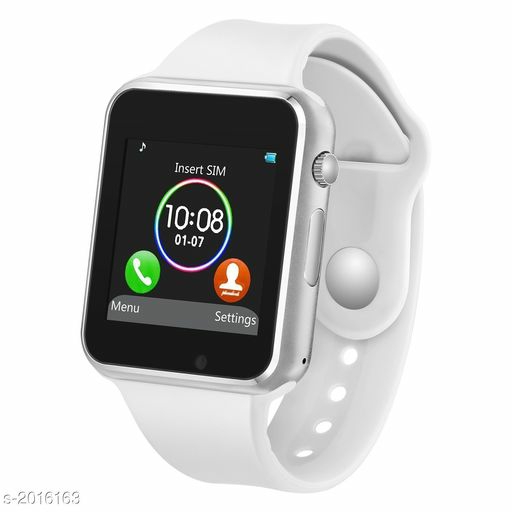 Smart watches silver dial and wight belt | Fest shopping