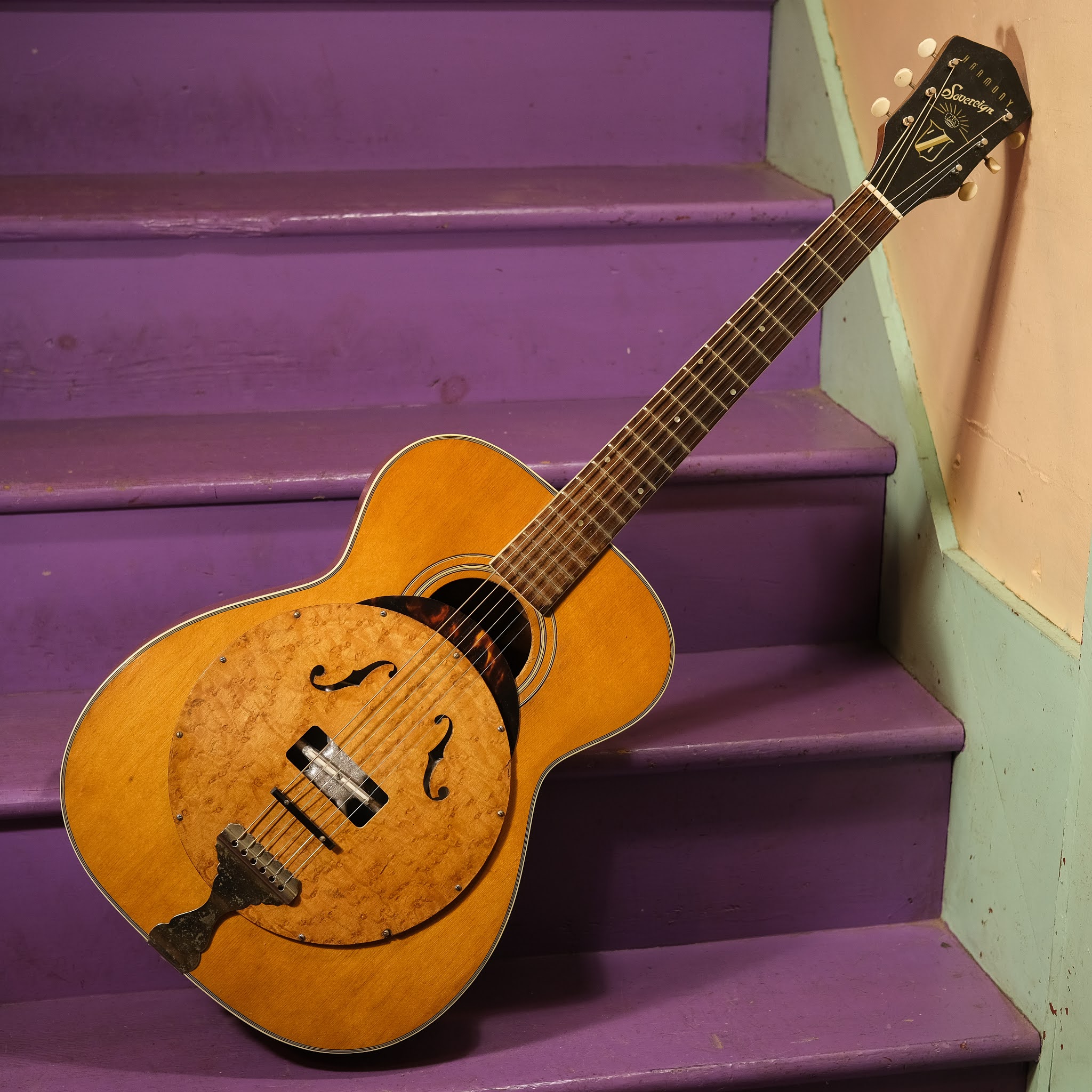 1960s Harmony H1203 Sovereign Resonator Guitar Conversion