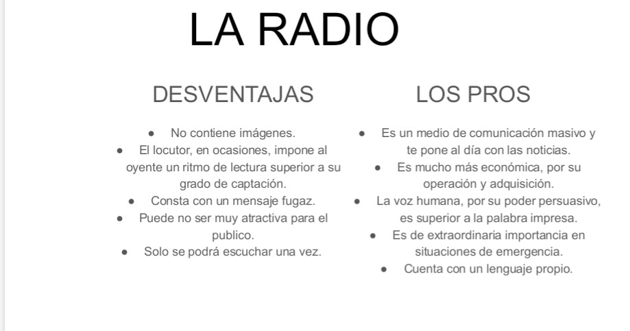Pros y contras de la Radio