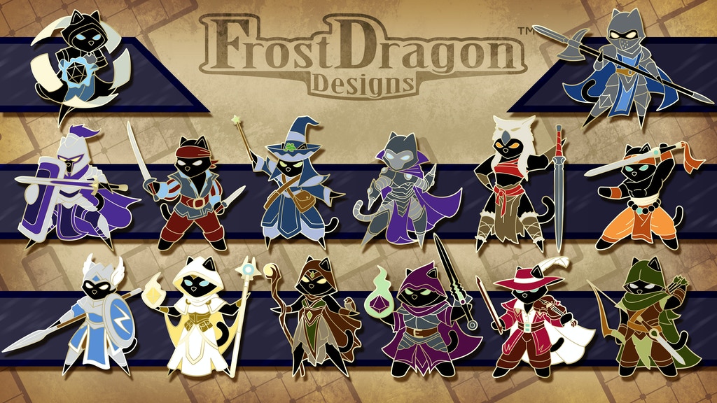 Tabletop Fix Frost Dragon Designs Black Cat RPG Series 2 Kickstarter