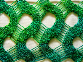 Punto ondas calado con dos agujas - paso a paso | Crochet y Dos agujas