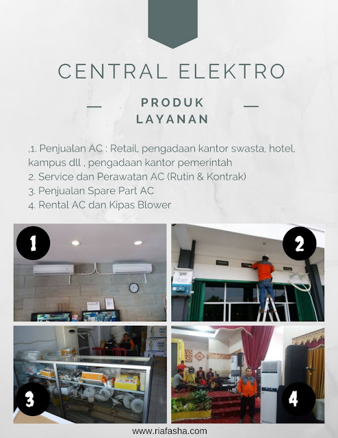 produk dan layanan yang ada di central elektro bengkulu