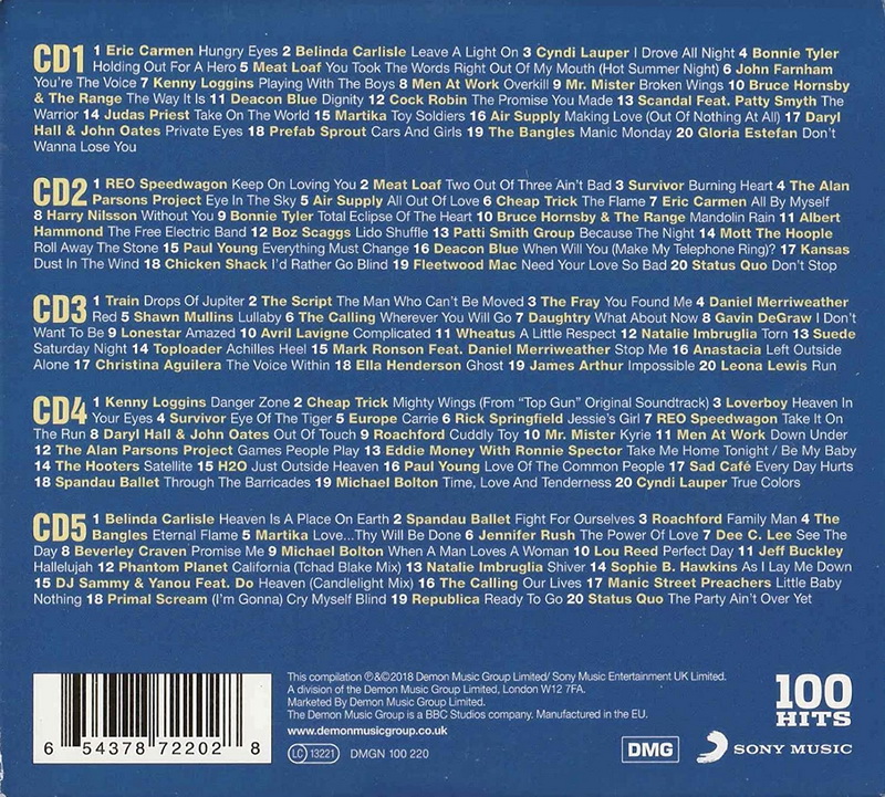 ENTRE MUSICA 100 HITS The Best Soft Rock Album V.A. (5 CDs)