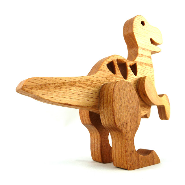Toy Dinosaur, Allosaurus, Wood Toy Animal