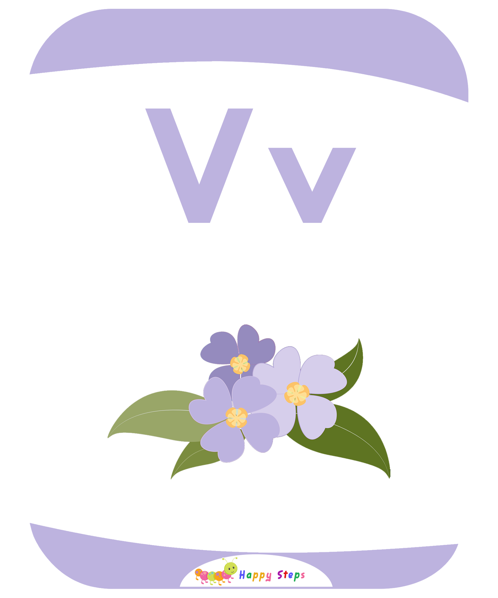 Letter V Flashcards for Kids
