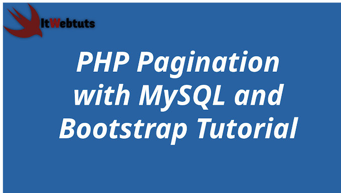 PHP Pagination with MySQL and Bootstrap Tutorial