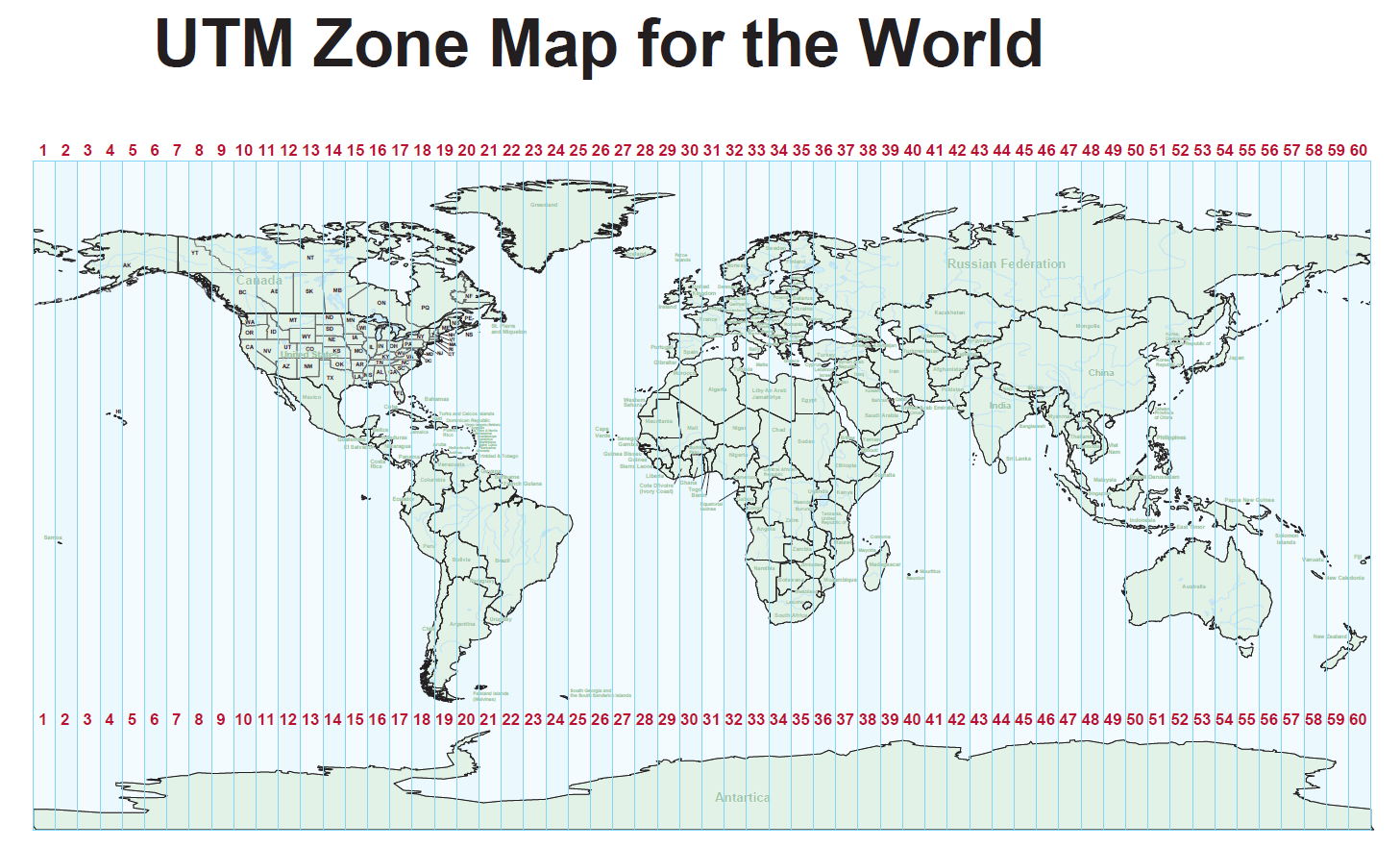 Indian Remote Sensing and GIS : Download UTM Zone Map of World