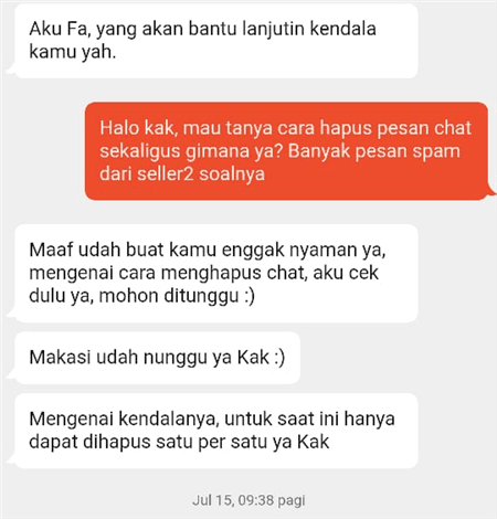 cara menghapus chat di shopee sekaligus