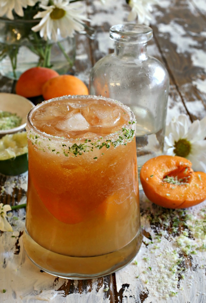 Hungry Couple Fresh Apricot Bourbon Fizz