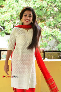 Telugu Actress Vrushali Stills in Salwar Kameez at Neelimalai Movie Pressmeet  0039