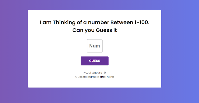 Create Number Guessing Game Using JavaScript Number Guessing Game Using JavaScript
