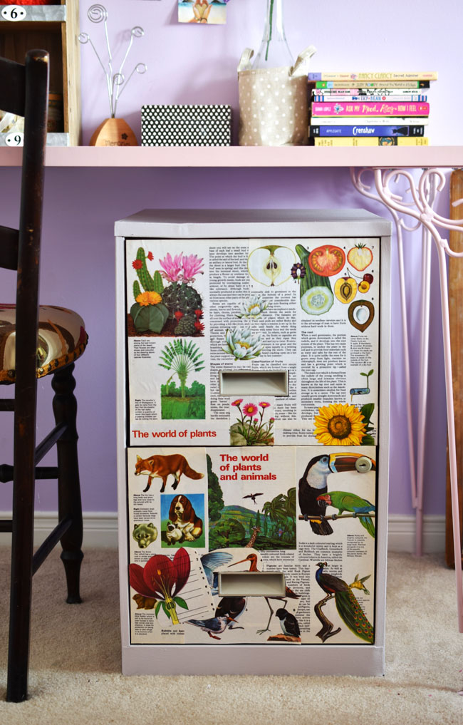 Woman In Real Life Diy Filing Cabinet Makeover Using Vintage Book