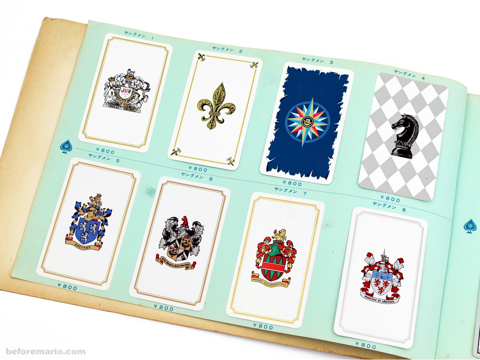 beforemario: Fifty year old Nintendo Playing Card sample book